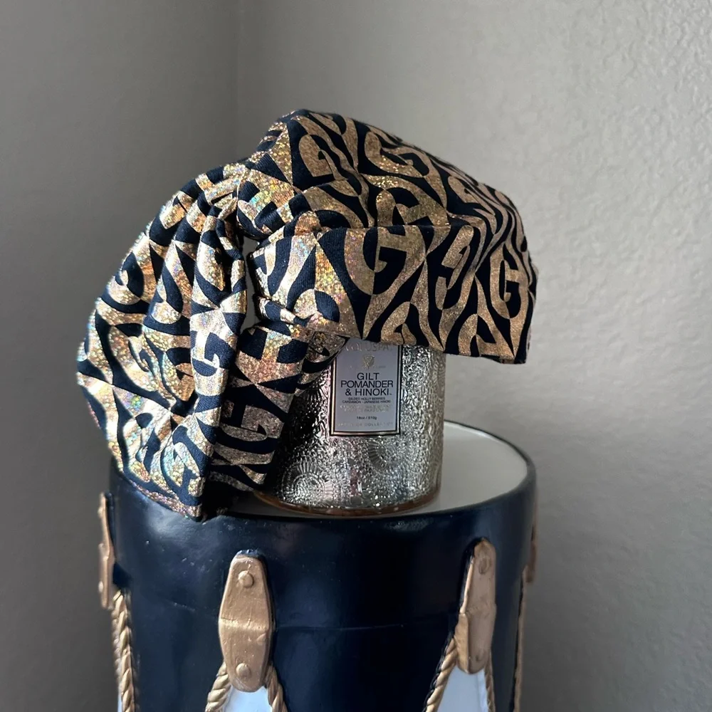 Gucci Black and Gold Patterned Headwrap - Picture 1 of 7